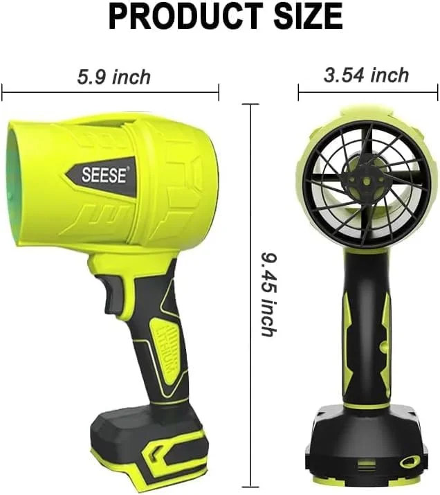 Turbo Jet Leaf Blower: Cordless Leaf Blower for Yard Leaves, Driveway Sand & Car Drying - 450 CFM High Speed with - For Yard Cleanup - Image 7