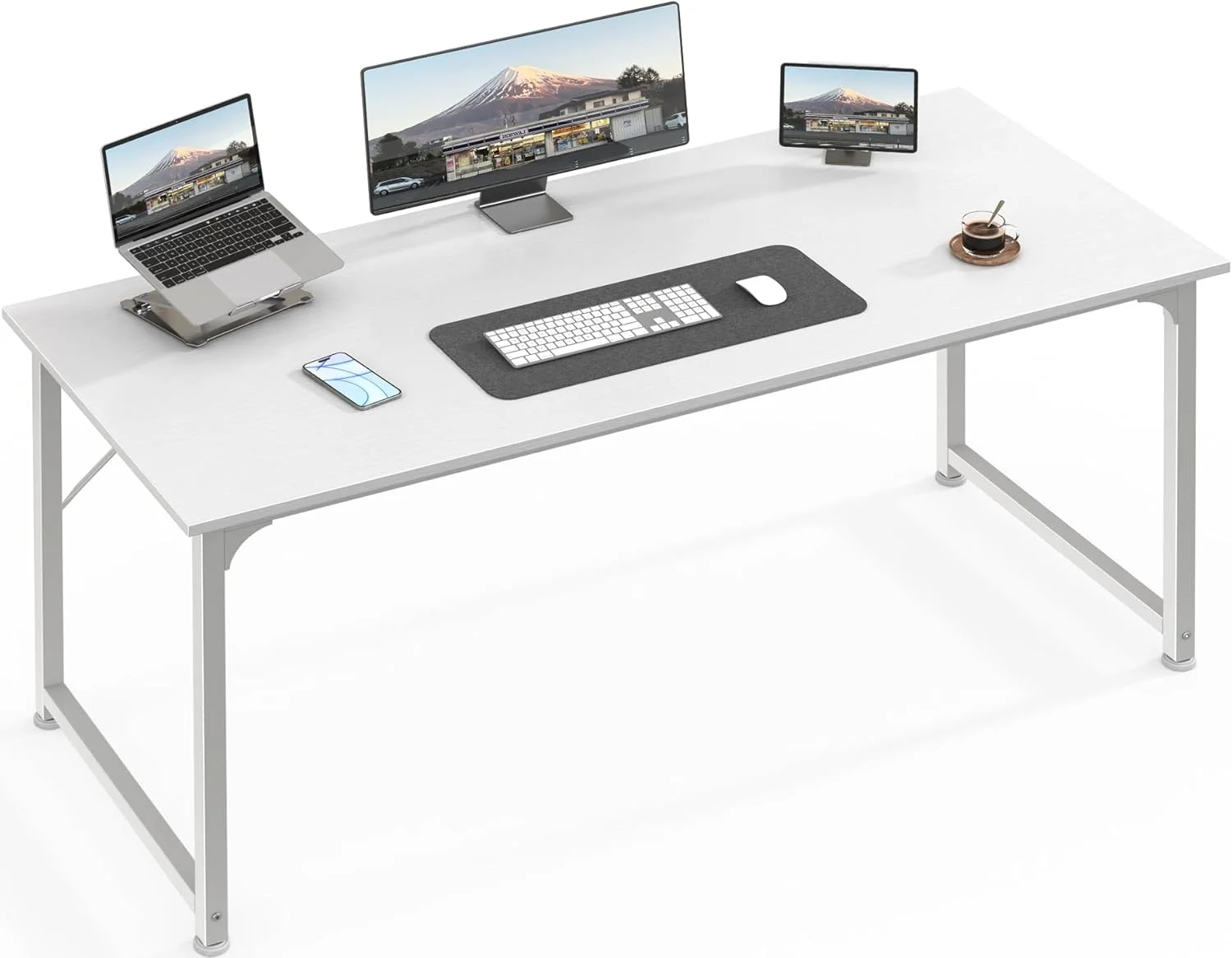 Computer Desk, 55 Inch Home Office Desk - Image 14