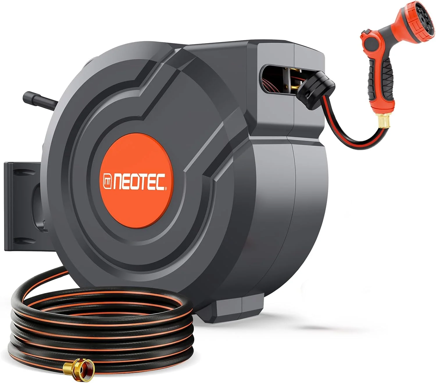 Retractable Garden Hose Reel 1/2 Inch, Wall Mounted Heavy Duty Water Hose with Auto-Lock - Image 2