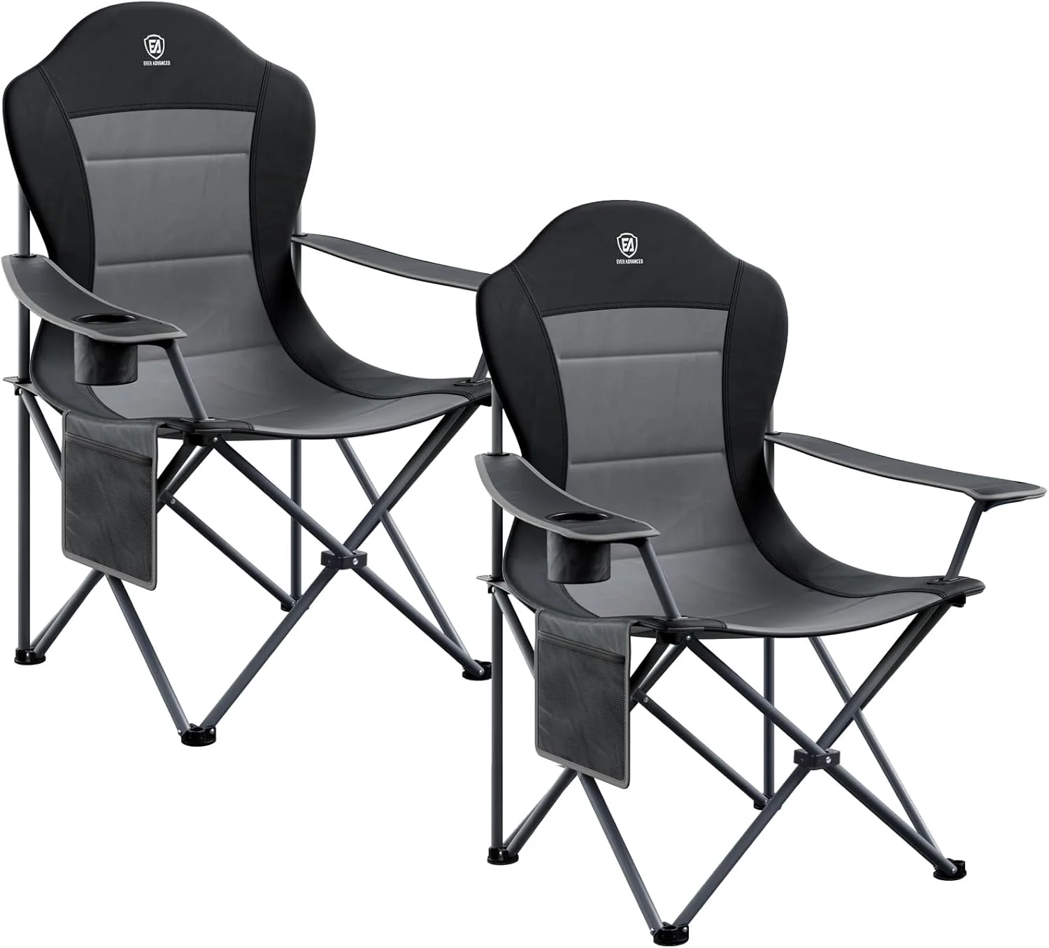 ADVANCED Folding Camping Chair with High Back Padded 2 Pack Oversized Portable Lawn Chairs Lightweight Sturdy Steel - Image 4