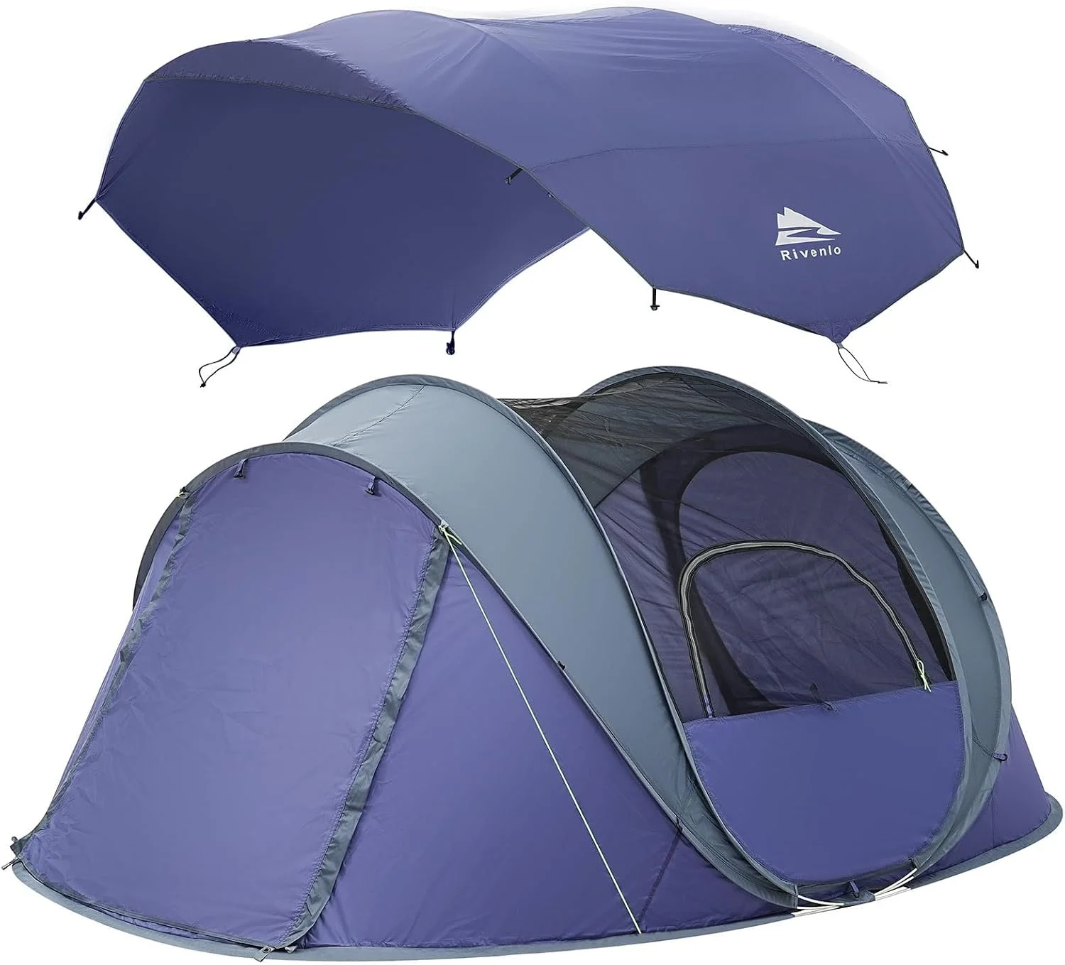 Person Easy Pop Up Tent, Camping Tent with Skylight and Rainfly, Waterproof - Image 2