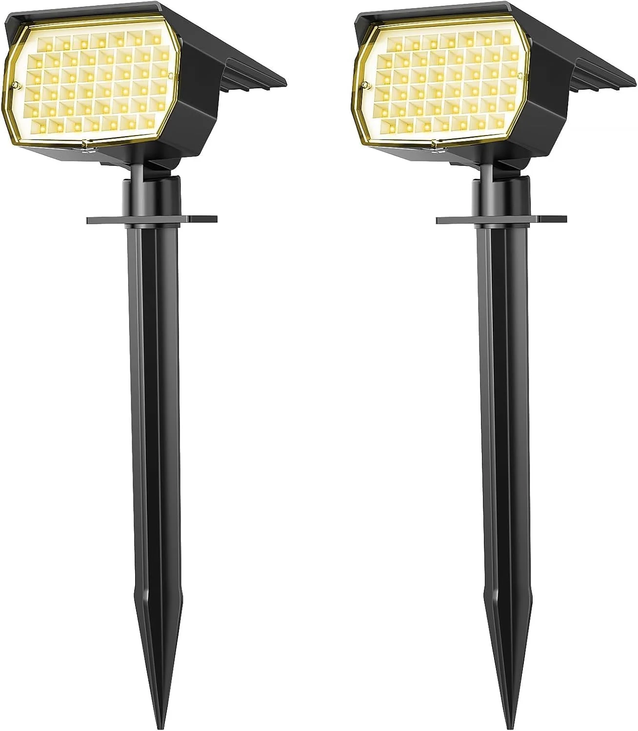 Solar Spot Lights Outdoor Waterproof IP65, 12 Pack Landscape Spotlights with 46 LEDs, 3 Modes Auto On/Off Solar - Image 8