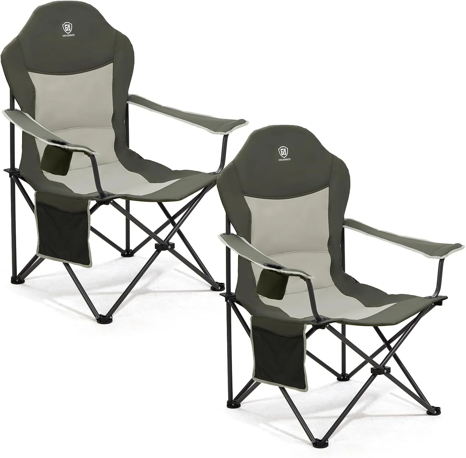 ADVANCED Folding Camping Chair with High Back Padded 2 Pack Oversized Portable Lawn Chairs Lightweight Sturdy Steel - Image 5
