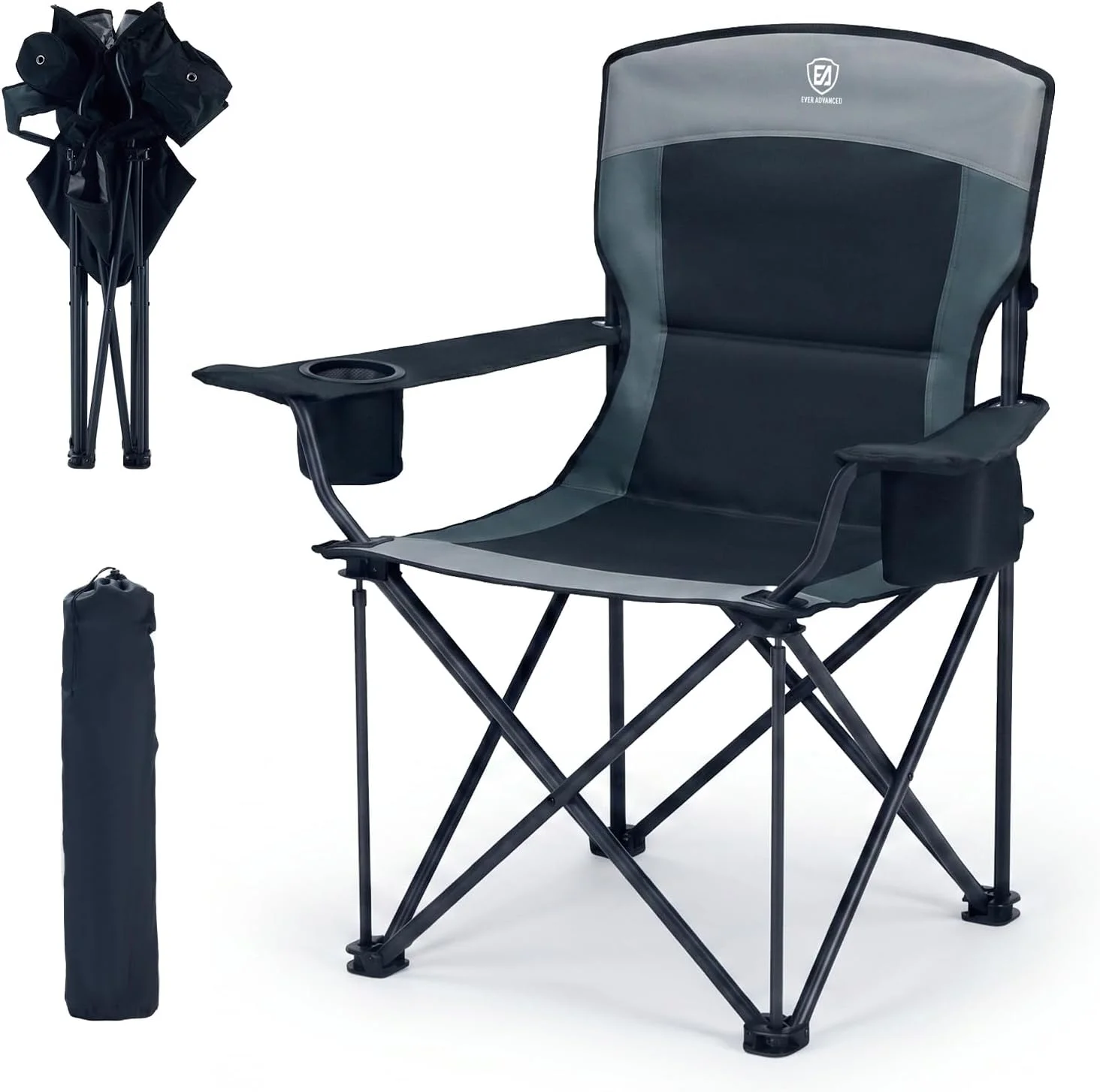 ADVANCED Folding Camping Chair with High Back Padded 2 Pack Oversized Portable Lawn Chairs Lightweight Sturdy Steel - Image 6