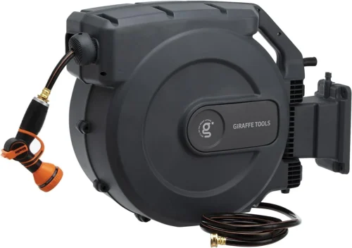 Alternative view of Tools Retractable Garden Hose Reel 1/2 Inch x 130 ft, Super Heavy Duty, Wall Mounted and 180 Deg Swivel Bracket