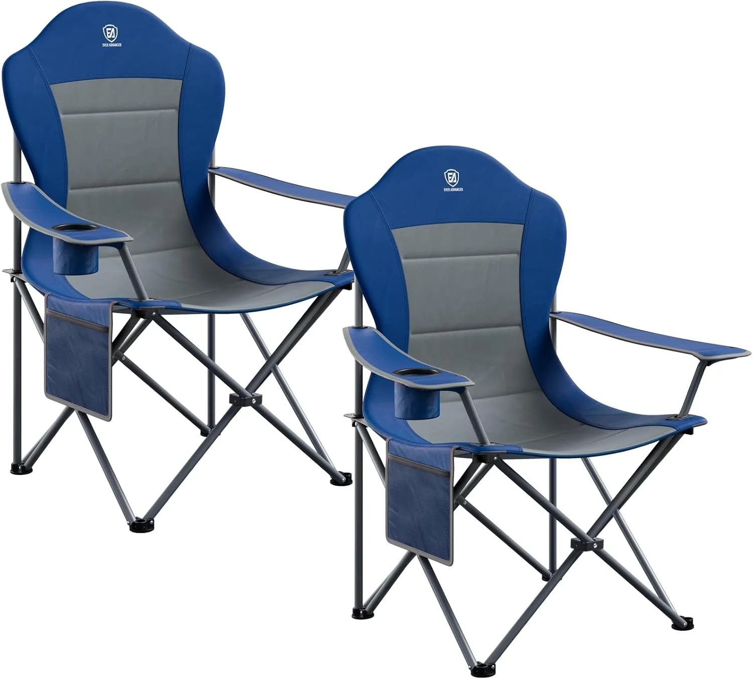 ADVANCED Folding Camping Chair with High Back Padded 2 Pack Oversized Portable Lawn Chairs Lightweight Sturdy Steel - Image 3