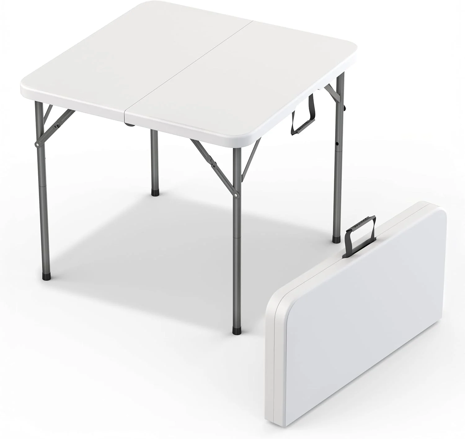 Modern Space 8 Feet Foldable Table with Built in Handle & Steel Legs, Heavy Duty Portable - Image 12