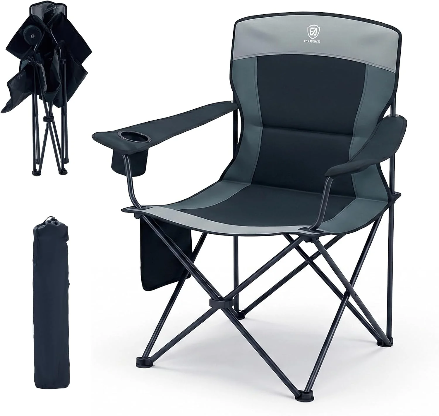 ADVANCED Folding Camping Chair with High Back Padded 2 Pack Oversized Portable Lawn Chairs Lightweight Sturdy Steel - Image 7