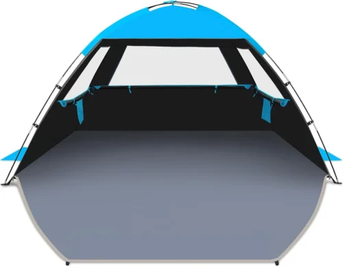 Beach Tent Sun Shelter for 3/4/6/8/10 Person with UPF 50?? UV Protection, Lightweight & Easy Setup Beach Shade