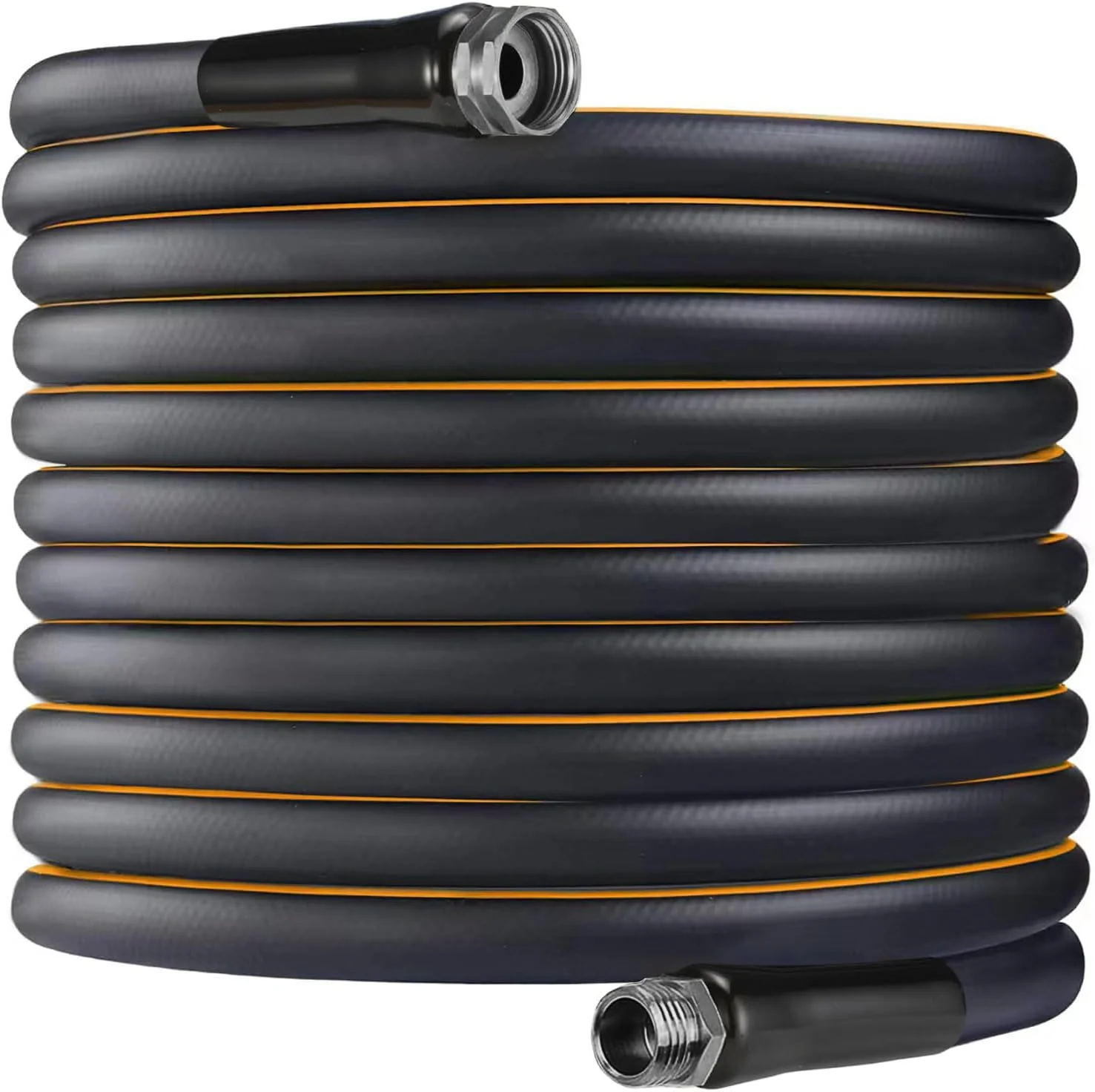 200ft x 5/8 in Heavy Duty, Flexible and Lightweight Water Hose, Burst 600 psi, 3/4'' Solid Metal Fittings - Image 2