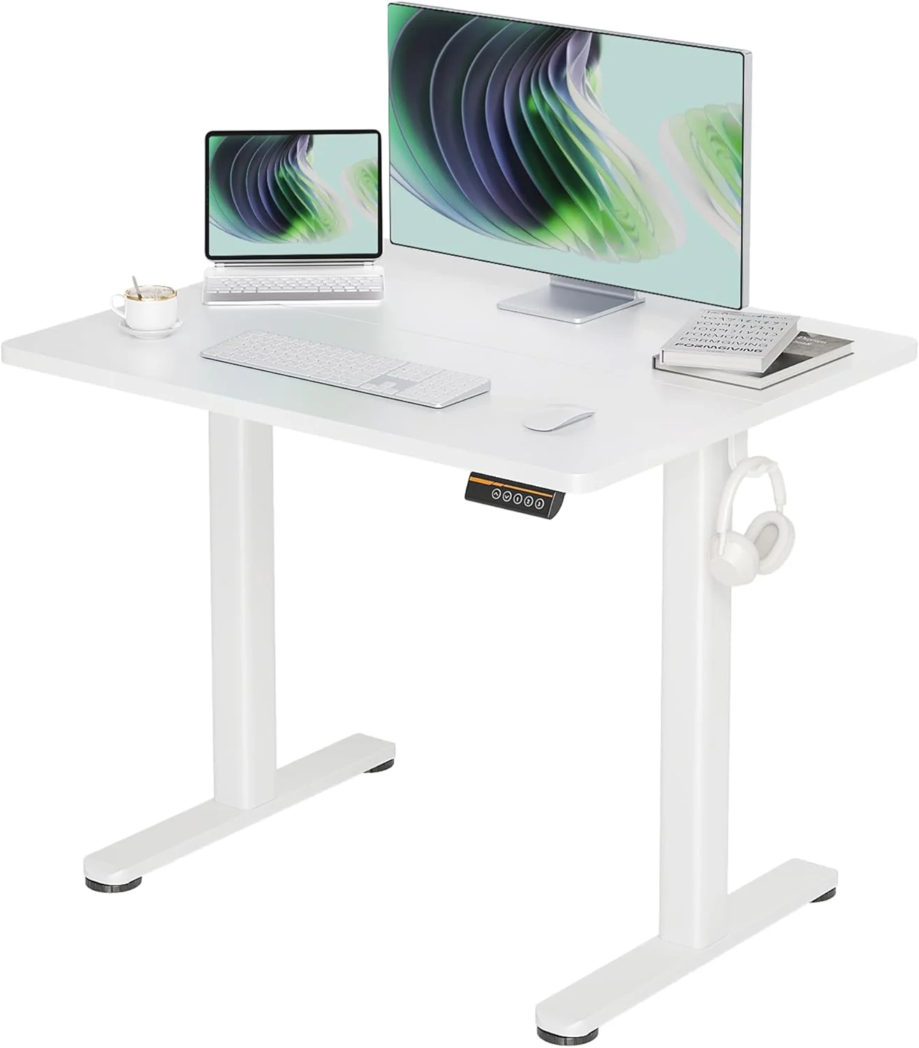 Electric Standing Desk, Adjustable Height Stand up Desk, 24x48 Inches Sit Stand Home Office Desk with Splice - Image 11