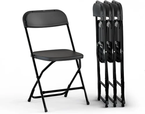 Alternative view of Modern Space 10 Pack Foldable Plastic Chair, Folding & Stackable, 350 lbs Capacity Steel Frame Seats for Indoor