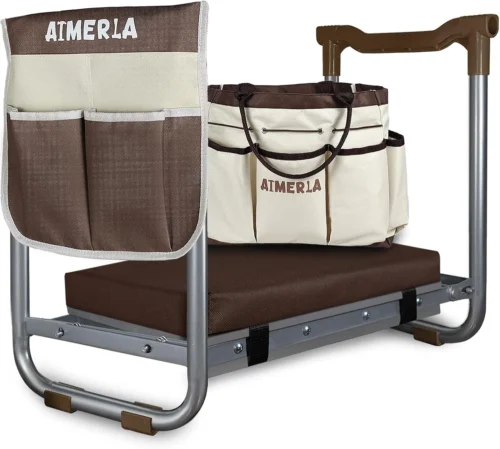 Alternative view of K5 Foldable Kneeler Seat, Heavy Duty (Detachable Cloud Kneeler Pad), 2 Large Tool Bags