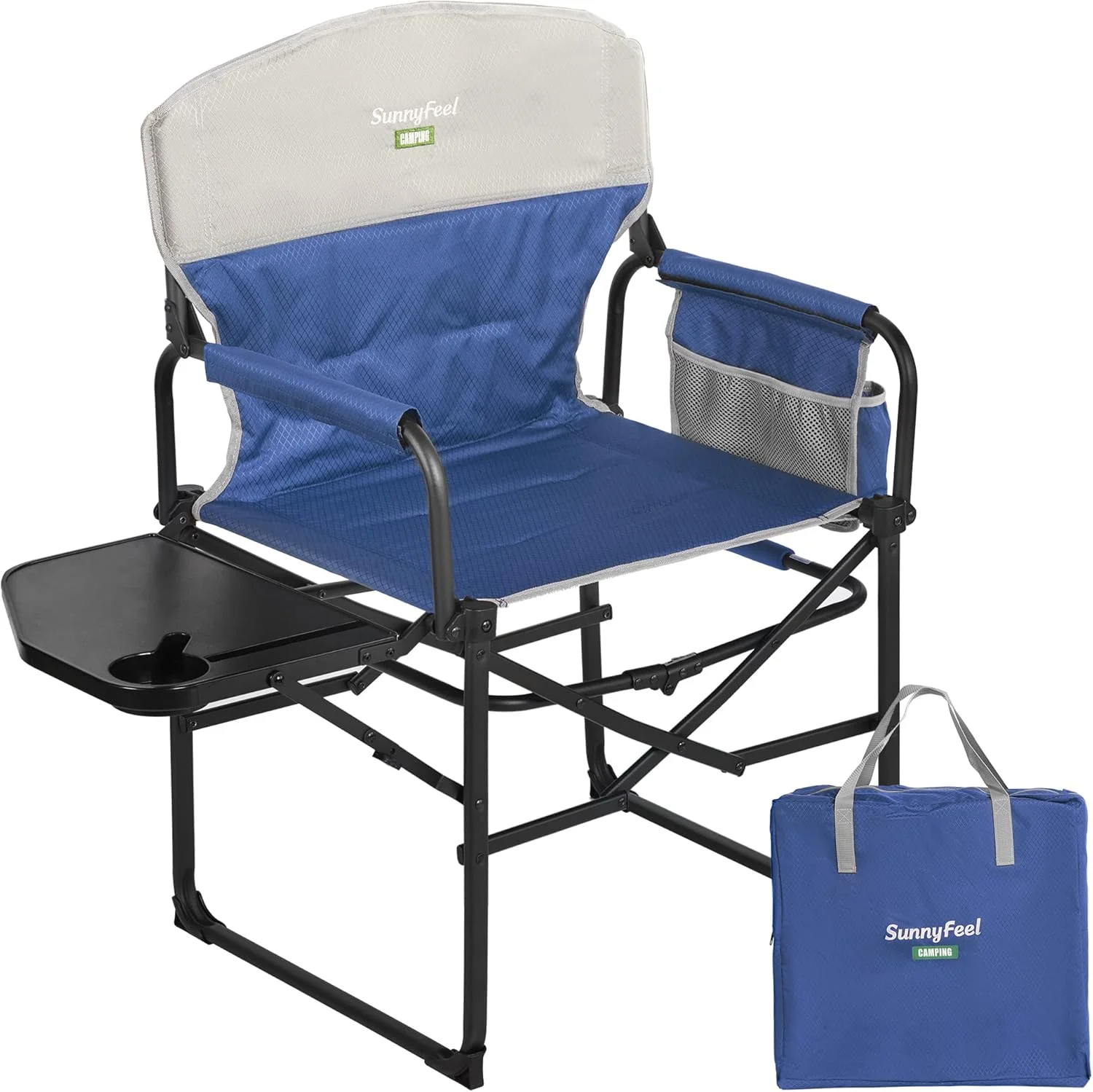 Camping Directors Chair, Heavy Duty, Oversized Portable Folding Chair with Side Table - Image 16