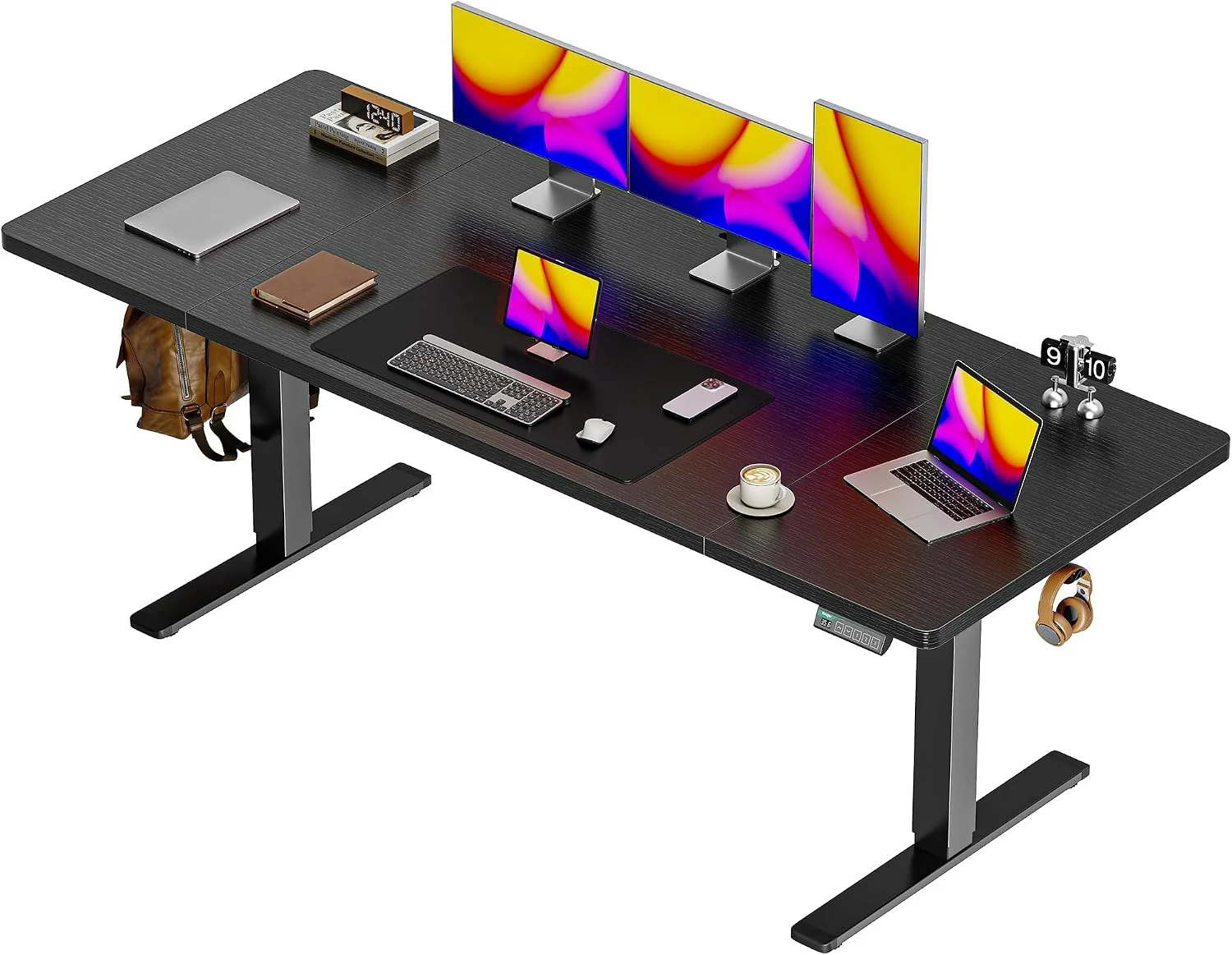 55 x 28 Large Electric Standing Desk, Height Adjustable Computer Desk, 27.6 Deep Desktop - Image 11