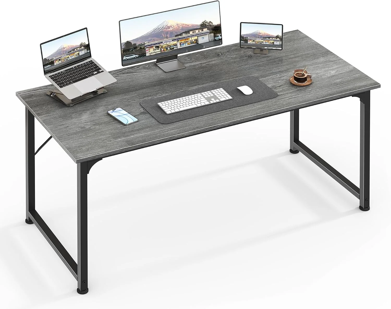 Computer Desk, 55 Inch Home Office Desk - Image 8