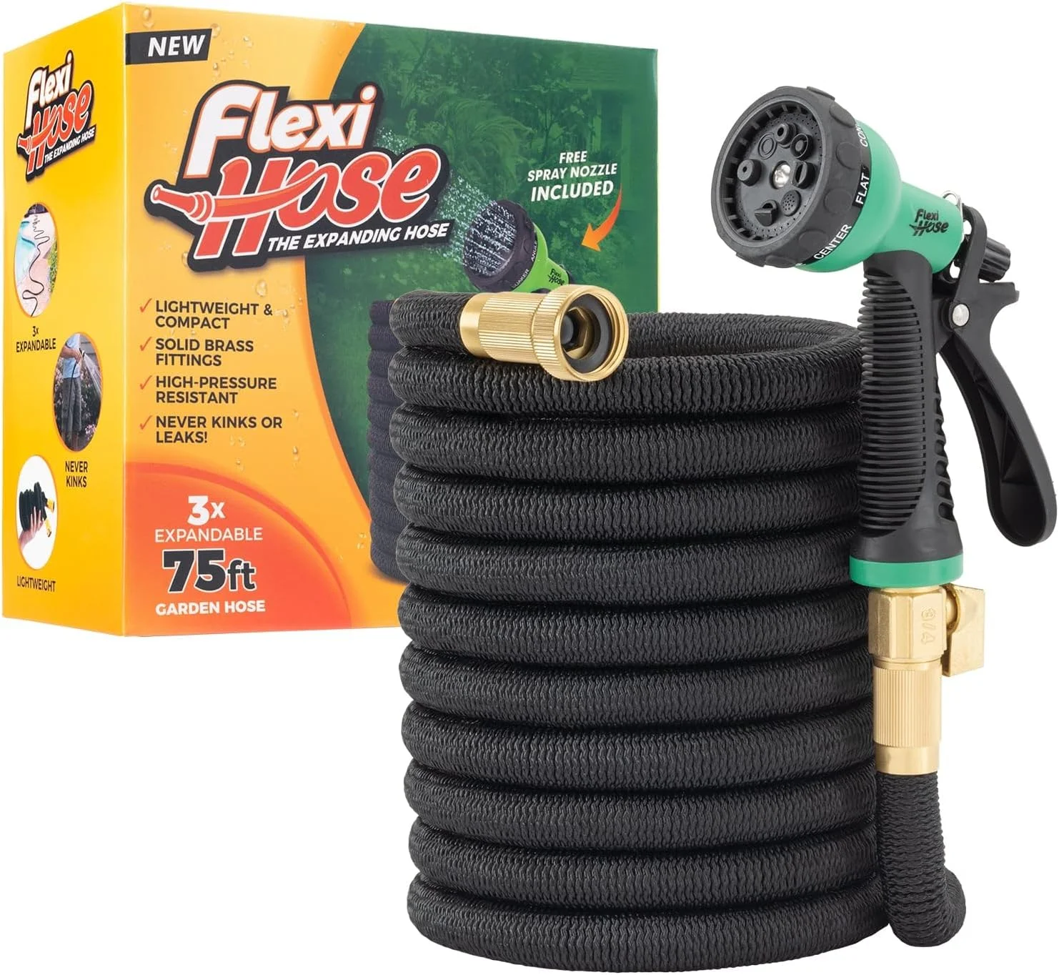 Hose Expandable Garden Hose with 8 Function Nozzle, 100FT, Lightweight Retractable Garden Hose - Image 3