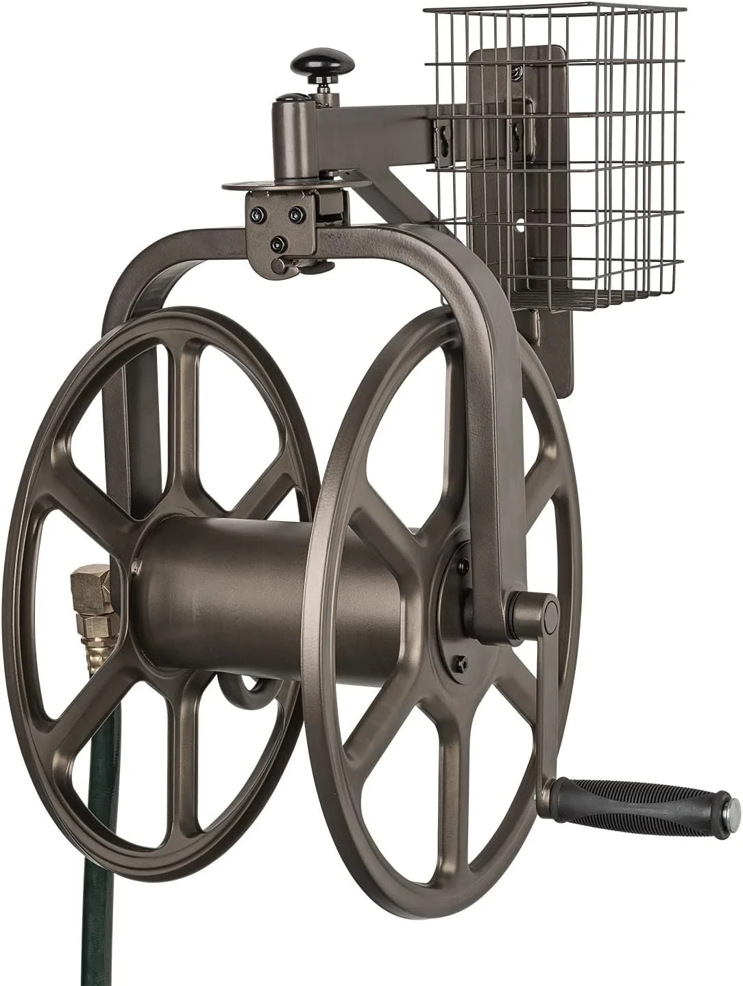 Garden 710 Navigator Rotating Garden Hose Reel, Holds 125-Feet of 5/8-Inch Hose - Bronze - Image 6