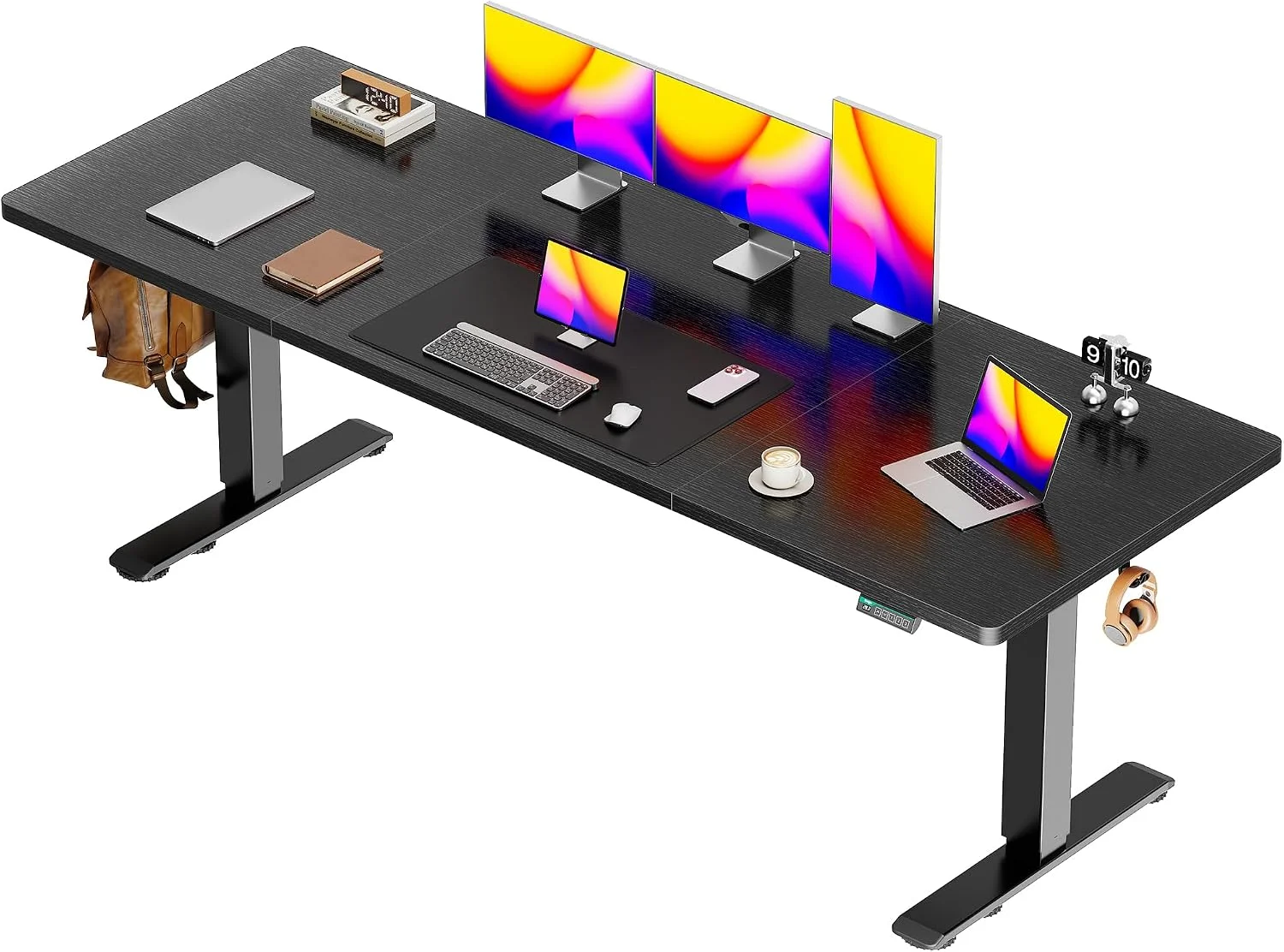 55 x 28 Large Electric Standing Desk, Height Adjustable Computer Desk, 27.6 Deep Desktop - Image 18