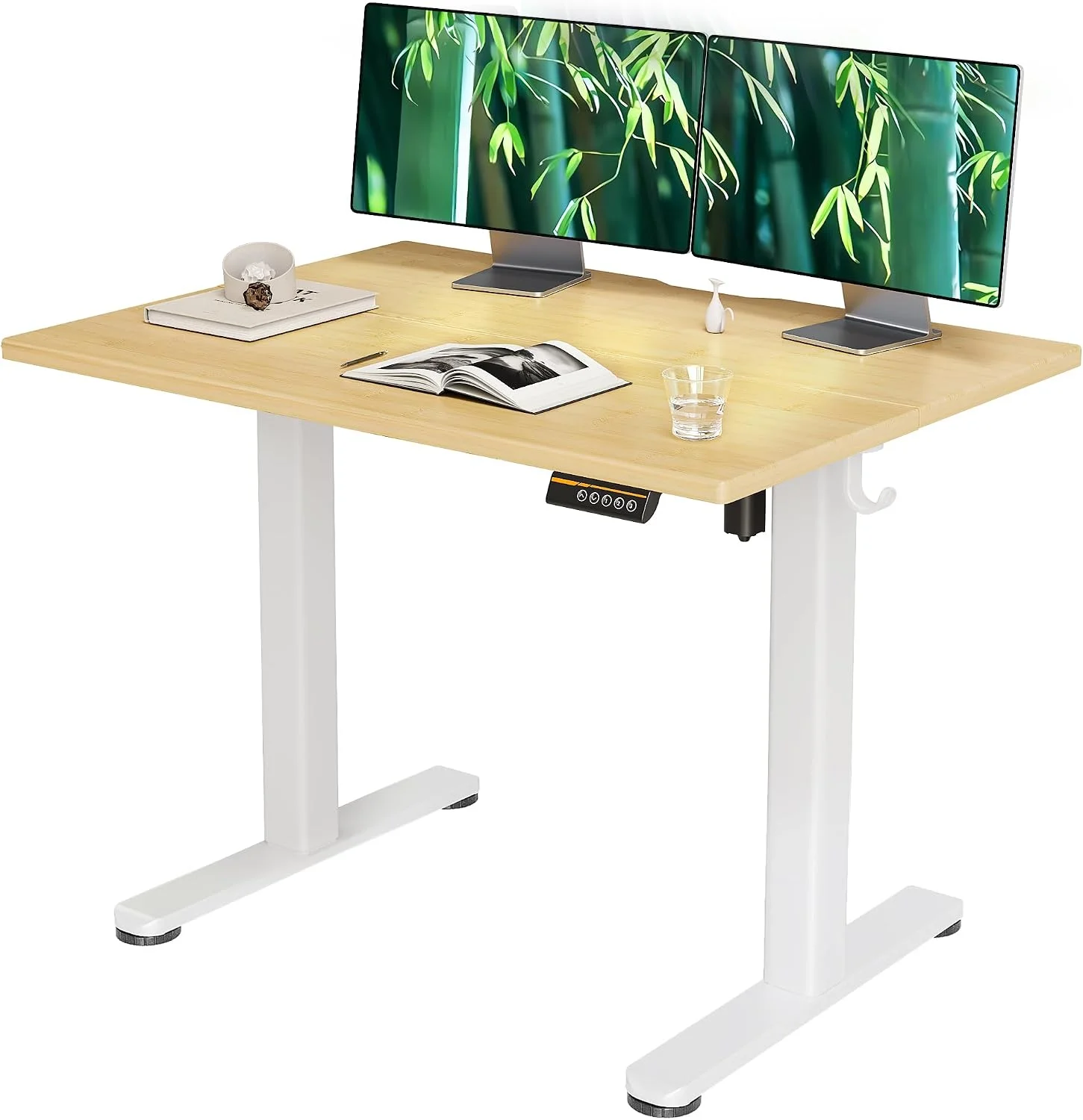 Electric Standing Desk, Adjustable Height Stand up Desk, 24x48 Inches Sit Stand Home Office Desk with Splice - Image 7