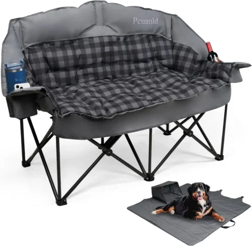 Alternative view of Camping Chair Padded Loveseat Camping Couch, Oversized 2 Person Camp Chairs with 2 in 1 Carry Bag
