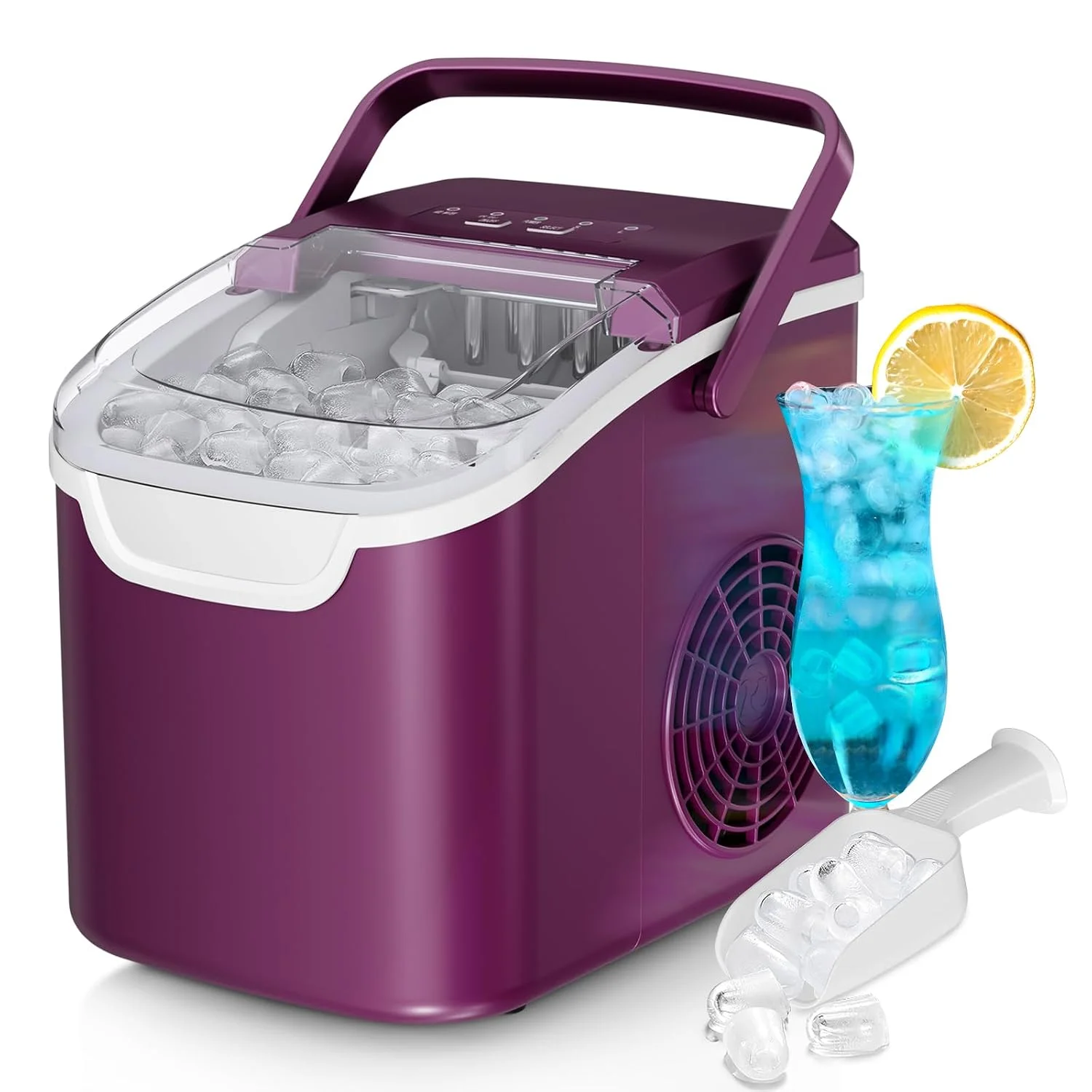 Ice Maker Machine, 8 Ice Cubes in 6 mins, 26lb/Day Ice with 2 Sizes- Portable Mini - Image 3
