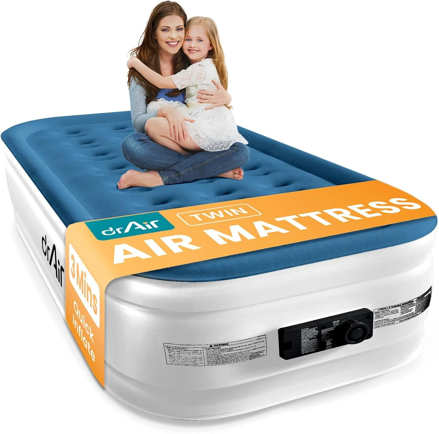 air Queen Air Mattress with Built-in Pump, 18 Raised Blow Up Mattress, 800 lbs Max Honeycomb Air Bed - Image 4