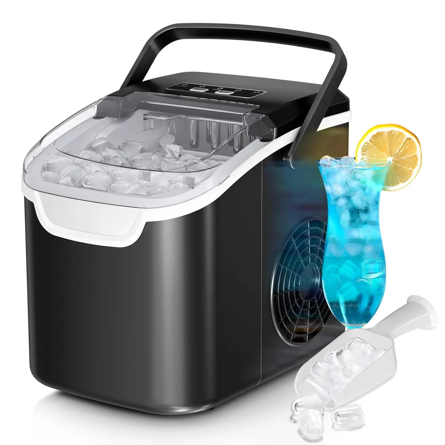 Ice Maker Machine, 8 Ice Cubes in 6 mins, 26lb/Day Ice with 2 Sizes- Portable Mini - Image 6