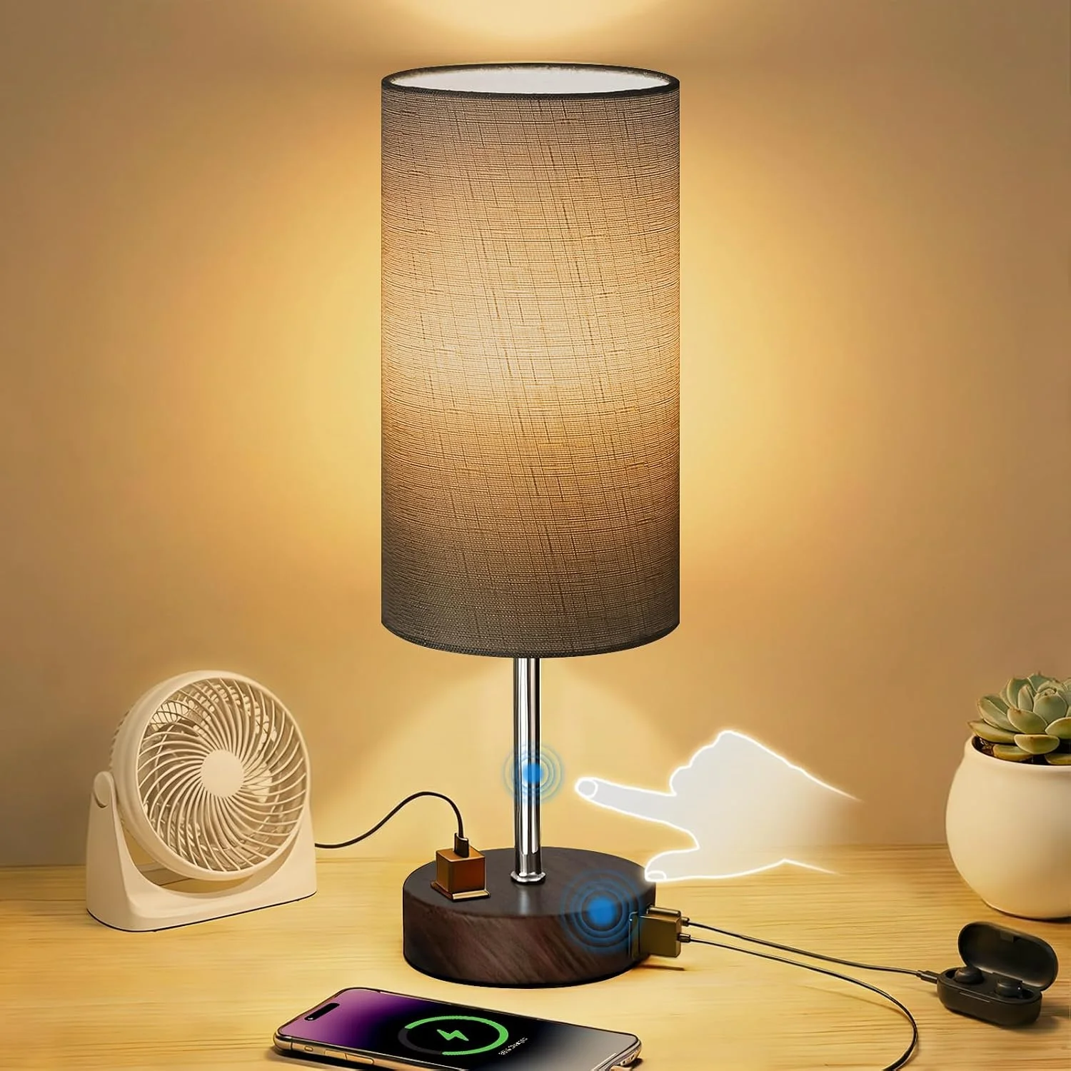 2-Pack Table Lamps, Dimmable - Image 6