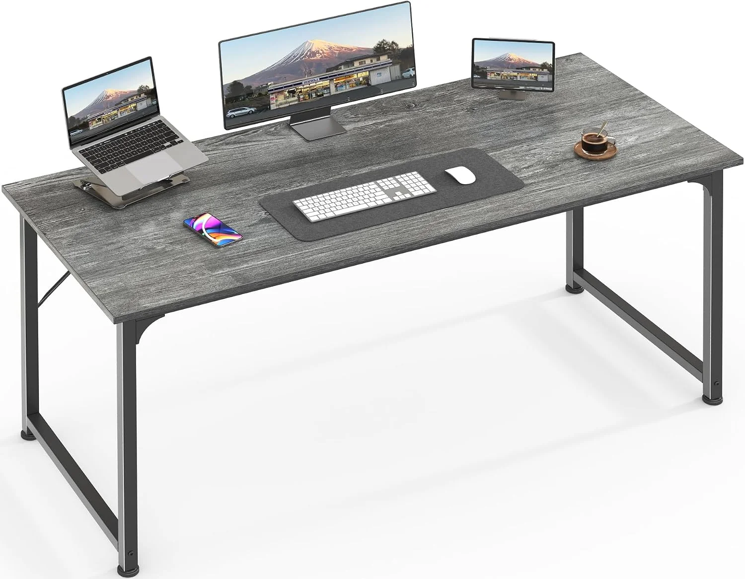 Computer Desk, 55 Inch Home Office Desk - Image 25