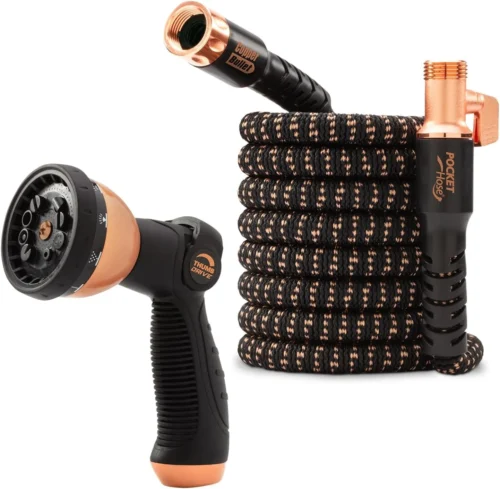 Alternative view of Hose 100 FT Copper Bullet Expandable Garden Hose w/10 Pattern Thumb Spray Nozzle AS SEEN ON TV 650psi 3/4 in