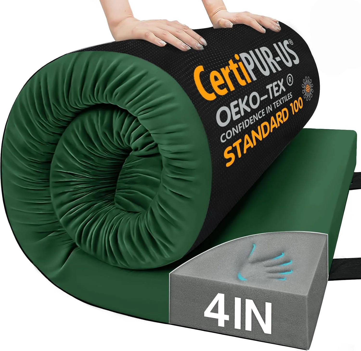 3 Inch Memory Foam Camping Pad, Camping Essentials Roll Up Floor Mat for Car Camping - Image 18