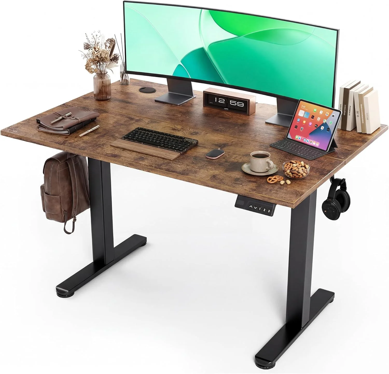 Electric Standing Desk, Adjustable Height Stand up Desk, 24x48 Inches Sit Stand Home Office Desk with Splice - Image 26