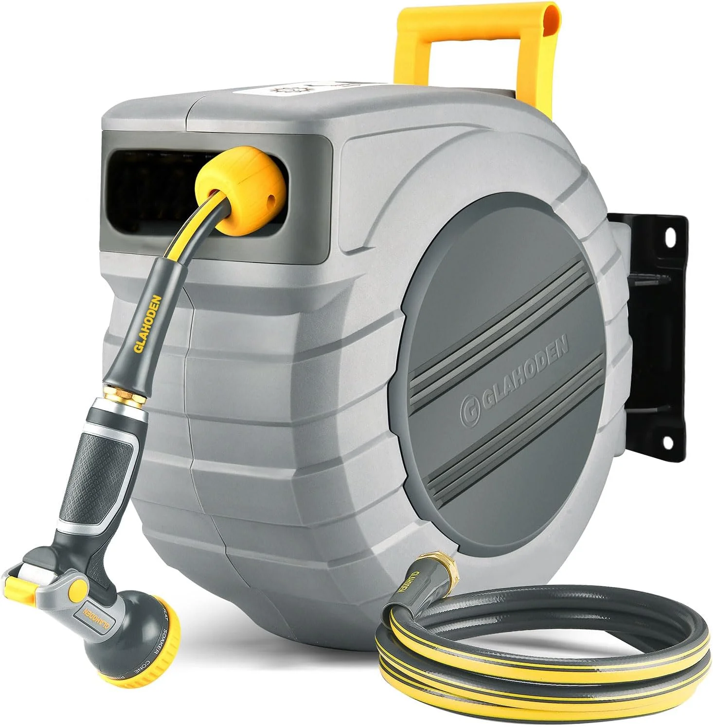 Retractable Garden Hose Reel 5/8 in x 100 ft Upgraded UV Resistant Heavy Duty Automatic Hose Reel Wall Mount - Image 2