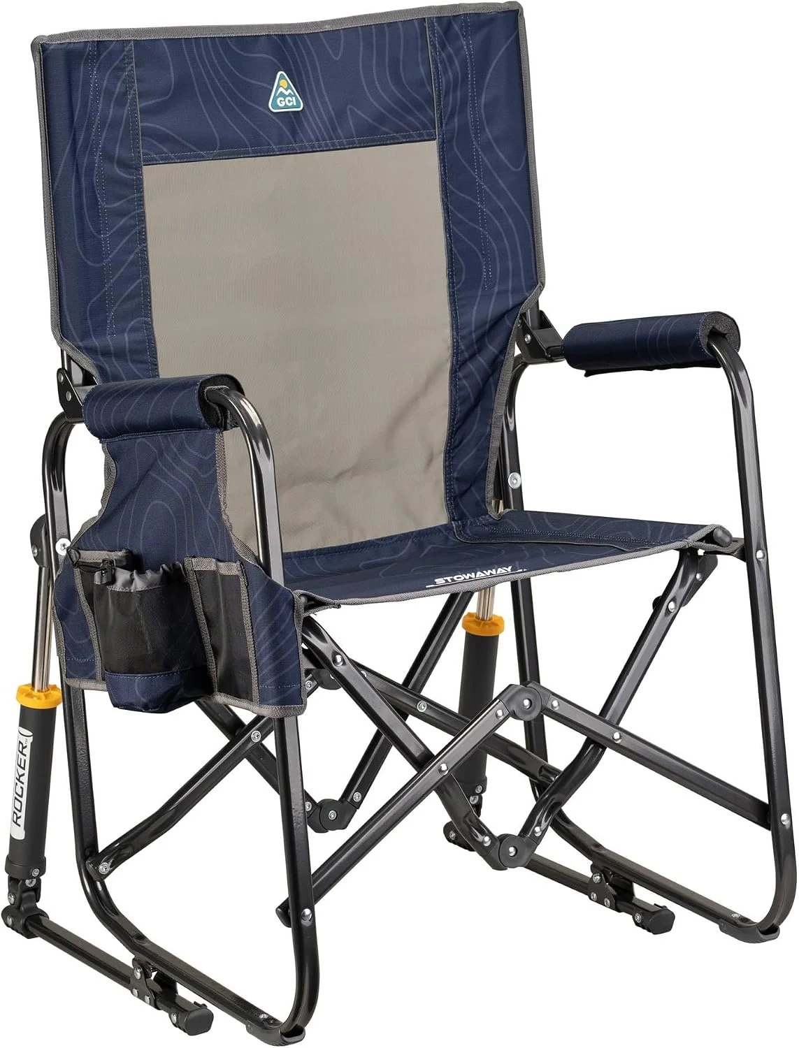 Outdoor Freestyle Rocker Camping Chair - Black - Image 15