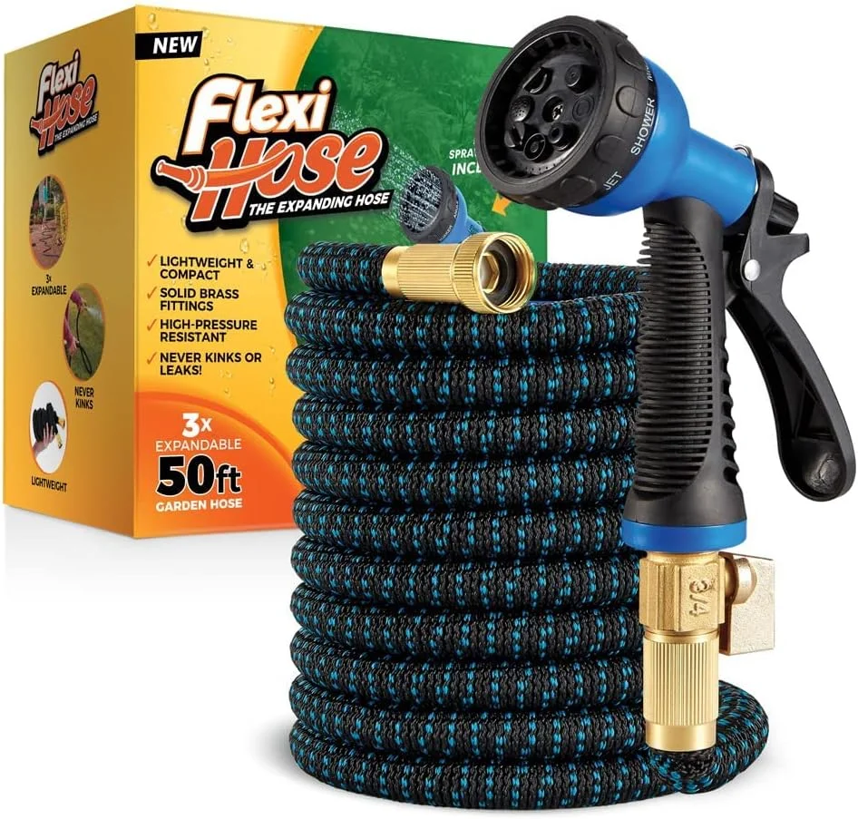 Hose Expandable Garden Hose with 8 Function Nozzle, 100FT, Lightweight Retractable Garden Hose - Image 2