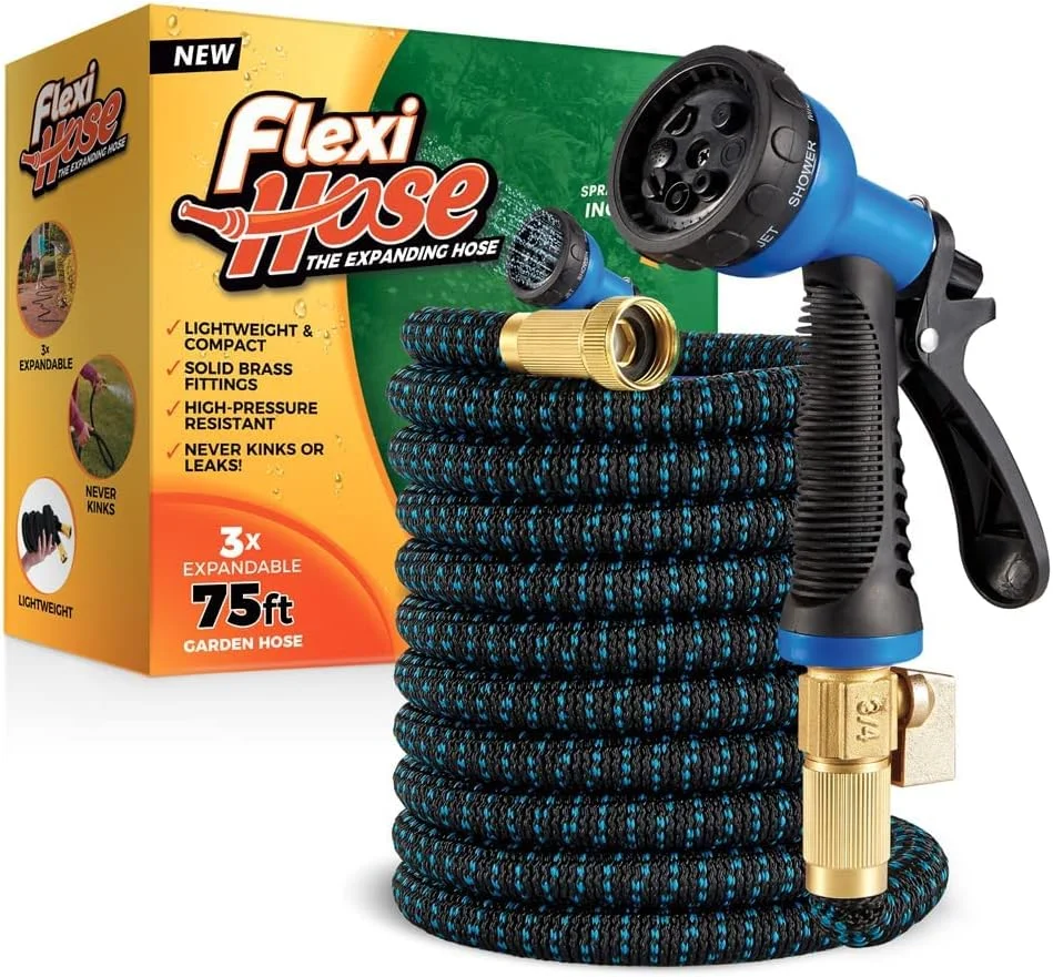 Hose Expandable Garden Hose with 8 Function Nozzle, 100FT, Lightweight Retractable Garden Hose - Image 3
