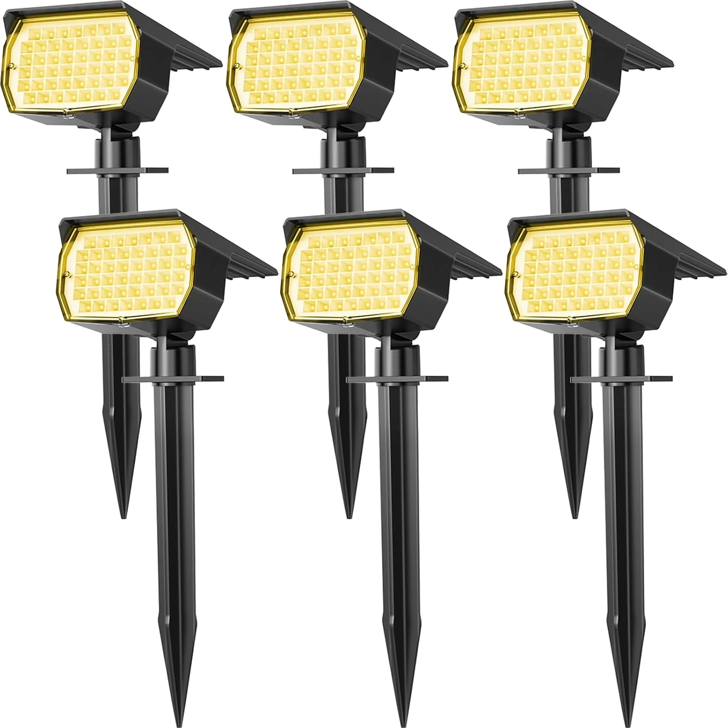Solar Spot Lights Outdoor Waterproof IP65, 12 Pack Landscape Spotlights with 46 LEDs, 3 Modes Auto On/Off Solar - Image 9