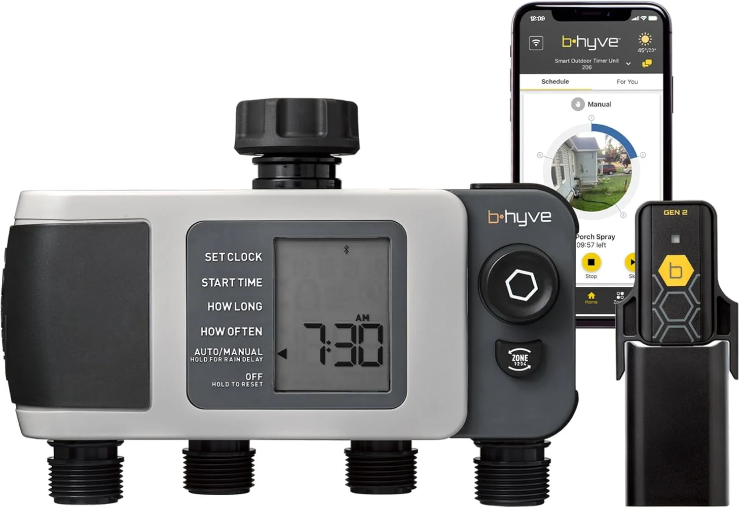 B-hyve XD 4-Port Smart Hose Watering Timer, App Controlled, 24634 - Image 2