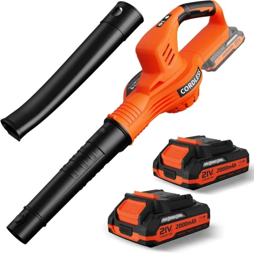 Alternative view of Blower Cordless 21V Electric with 2 Batteries and Charger Lightweight - For Yard Cleanup