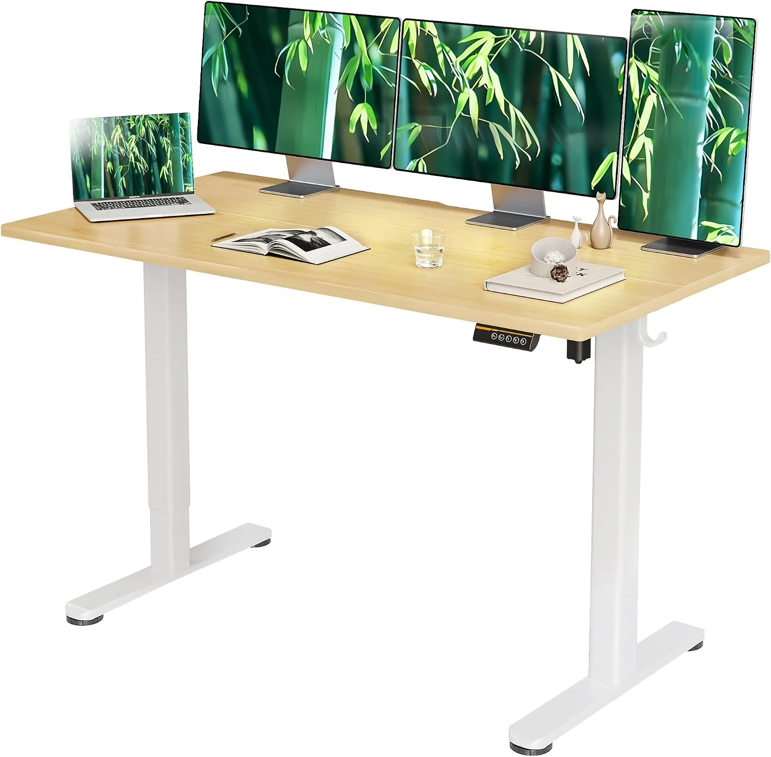 Electric Standing Desk, Adjustable Height Stand up Desk, 24x48 Inches Sit Stand Home Office Desk with Splice - Image 21