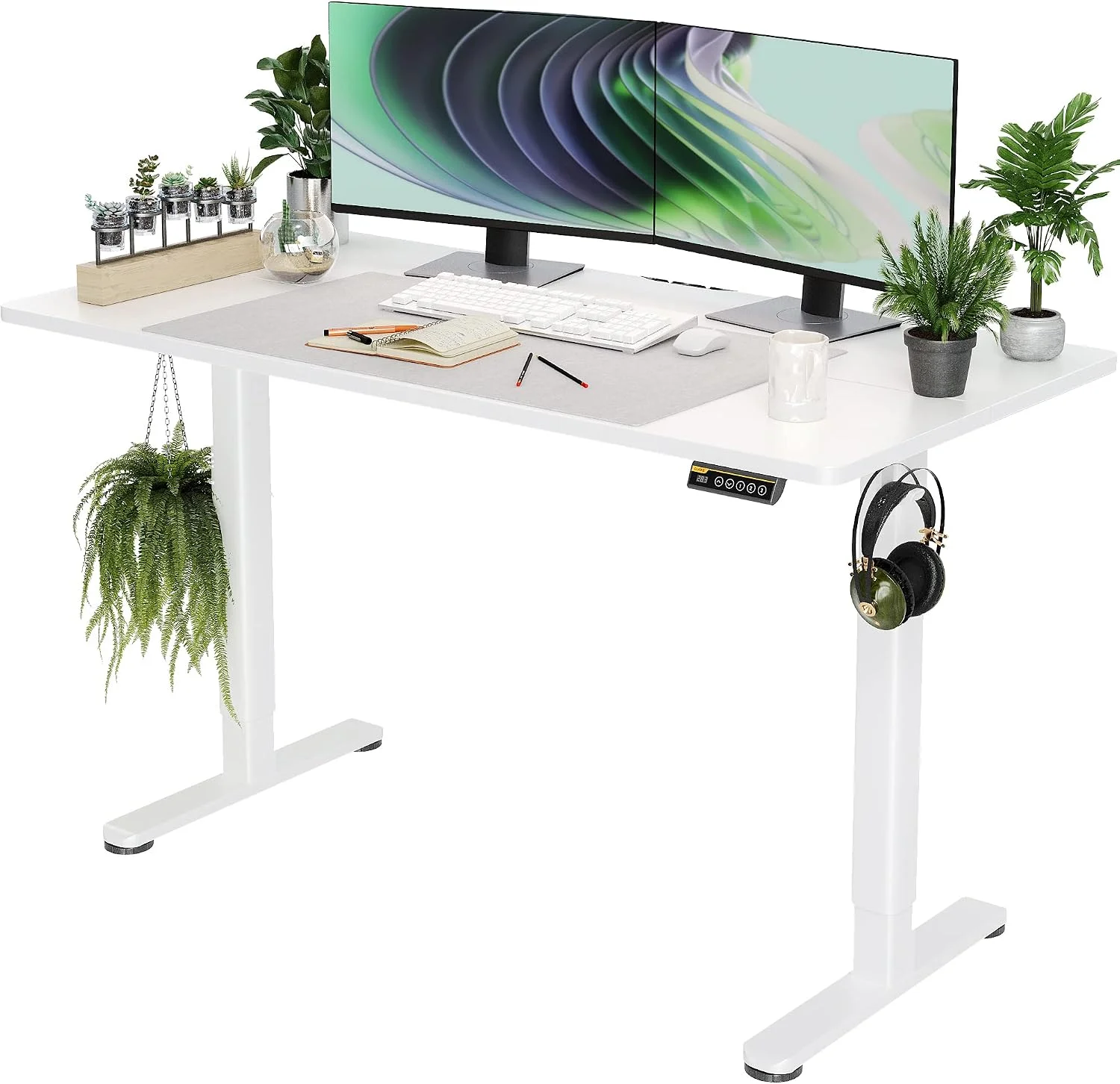Electric Standing Desk, Adjustable Height Stand up Desk, 24x48 Inches Sit Stand Home Office Desk with Splice - Image 18