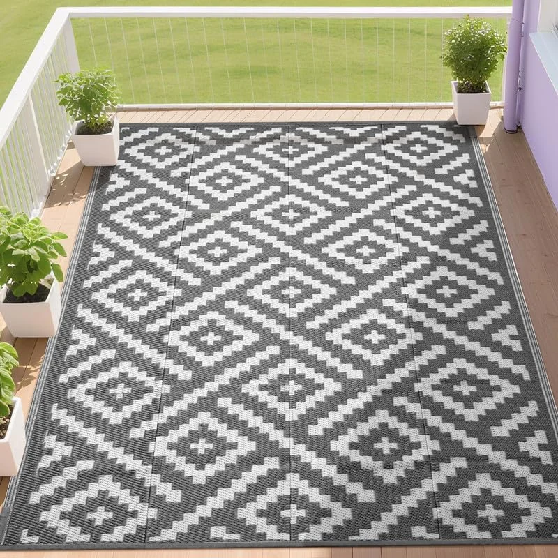 Outdoor Rugs 8'x10' Waterproof for Patios Clearance, Plastic Straw Mats for RV - Image 13