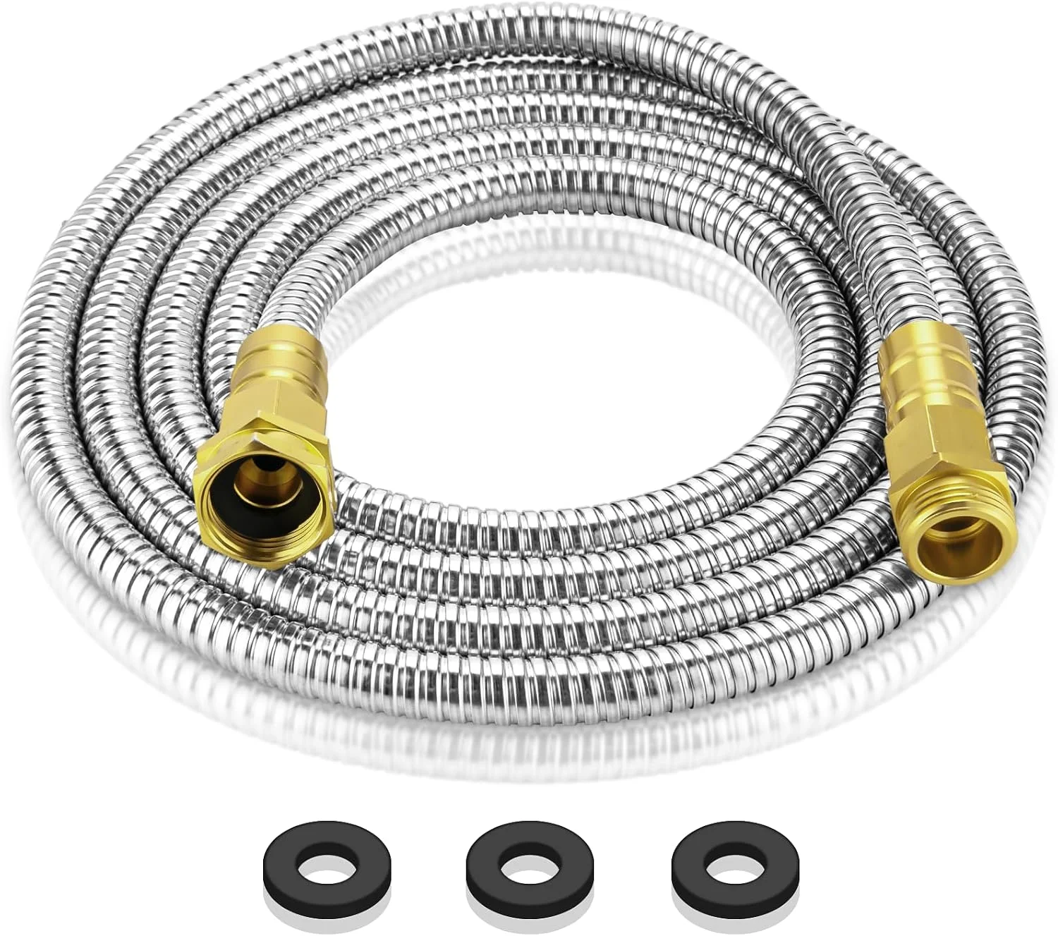 Earth Stainless Steel Garden Hose 100 FT, Heavy Duty Expandable Water Hose - Image 12