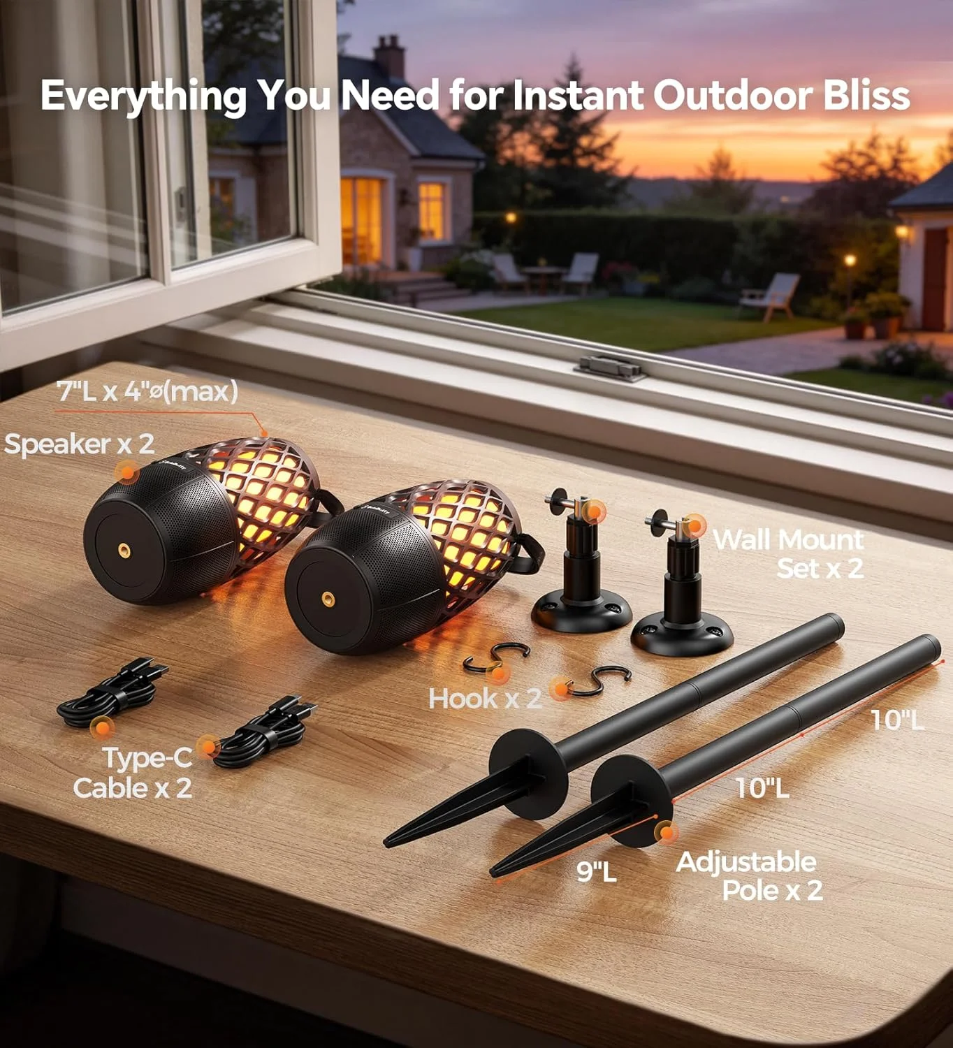 Speakers Gifts for Men Bluetooth Speaker with Lights Multi-Sync up to 100 Speakers Auto-Pairing HD Stereo Sound - Image 8