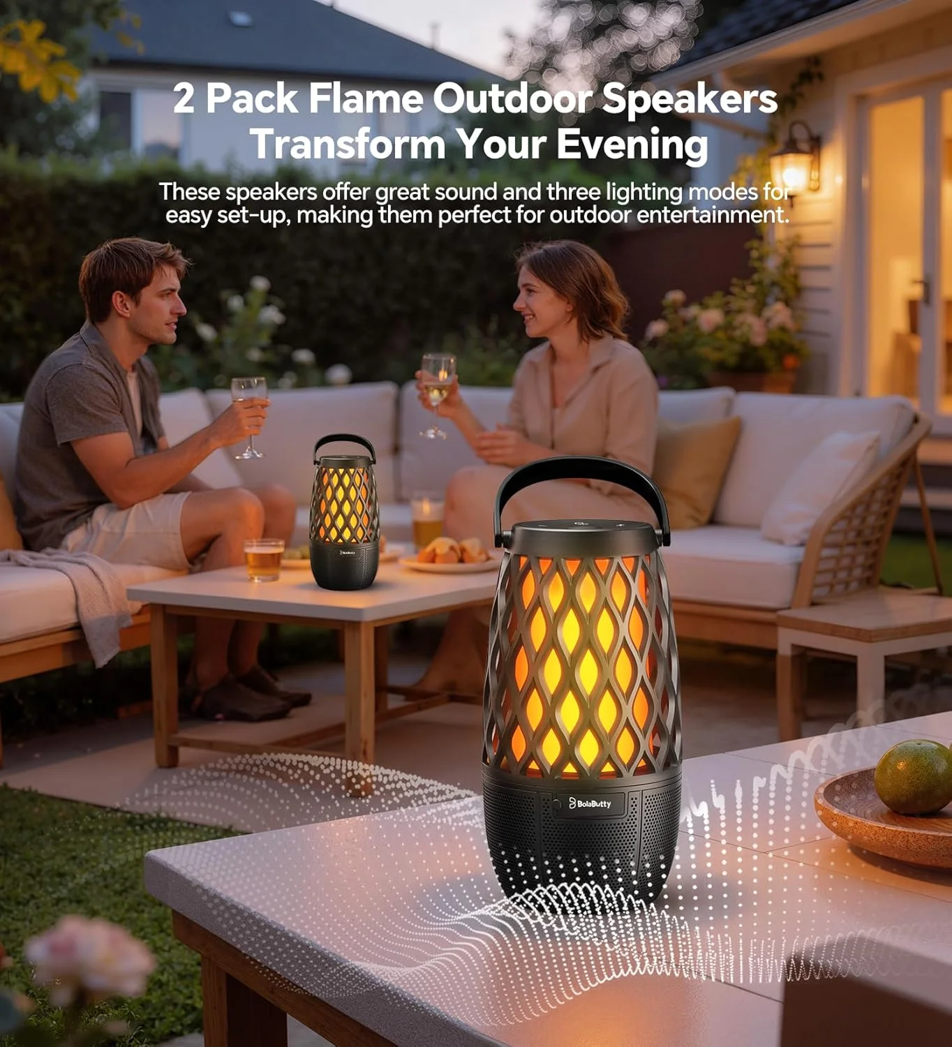 Speakers Gifts for Men Bluetooth Speaker with Lights Multi-Sync up to 100 Speakers Auto-Pairing HD Stereo Sound - Image 2