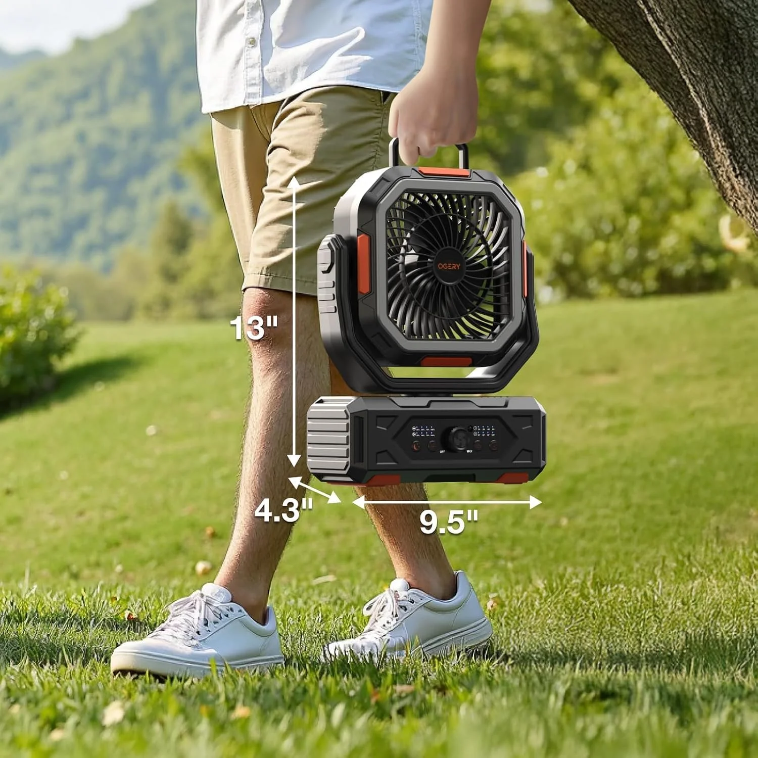 Portable Fan Rechargeable, 30000mAh Camping Fan for Tent, RV & Outdoor with Up to 322H Runtime - Image 2