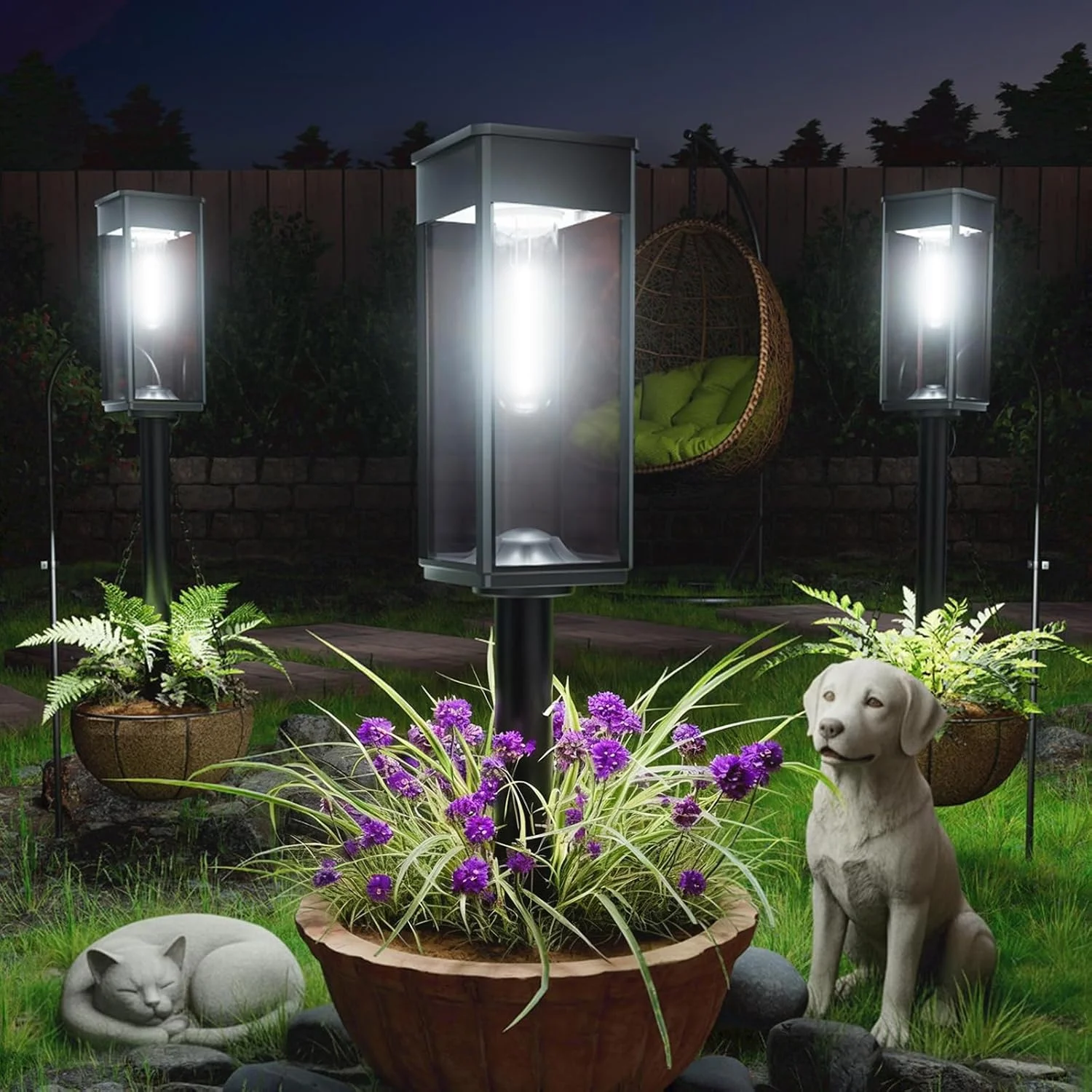 Solar Pathway Lights Outdoor, 8 Pack Bright Solar Lights Outdoor, IP65 Waterproof Solar Garden Lights Solar - Image 5