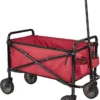 Basics Collapsible Heavy Duty Utility Wagon for Outdoor Sports, Camping, 265 Pounds Capacity