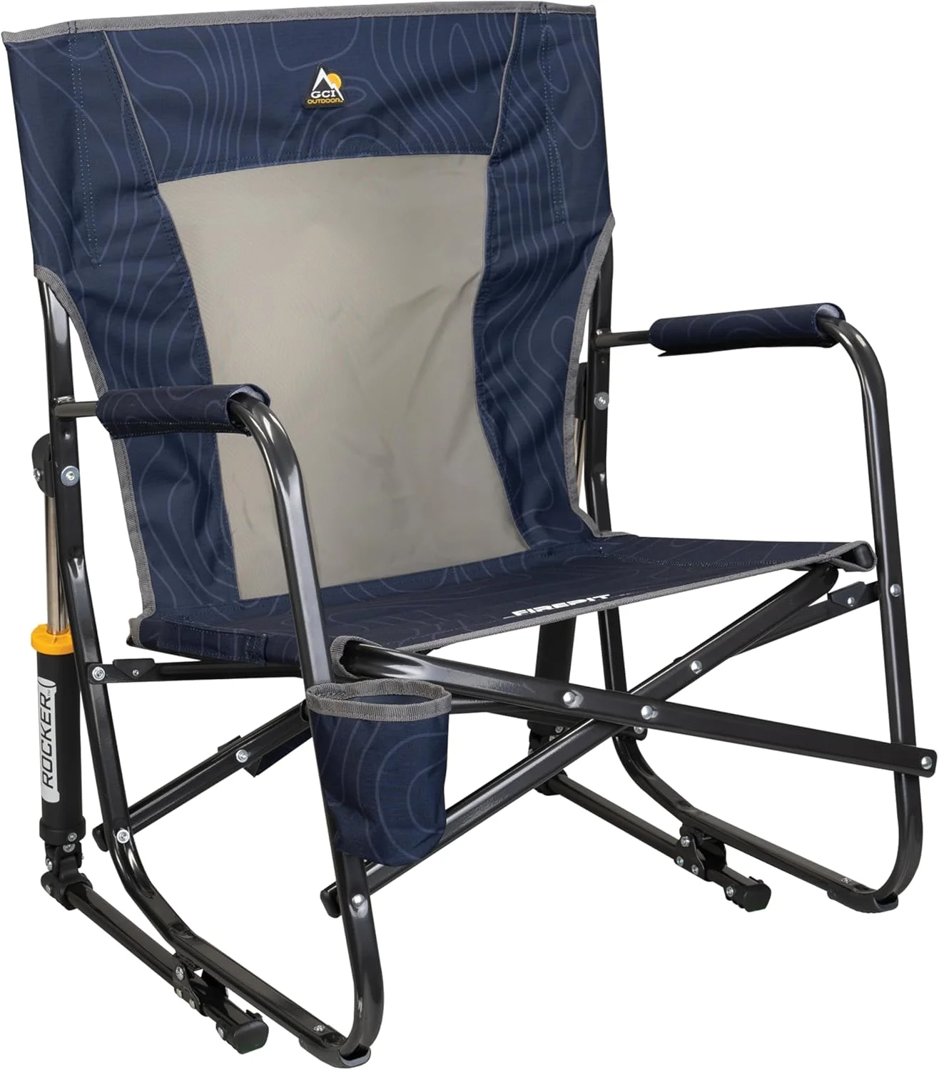 Outdoor Freestyle Rocker Camping Chair - Black - Image 14